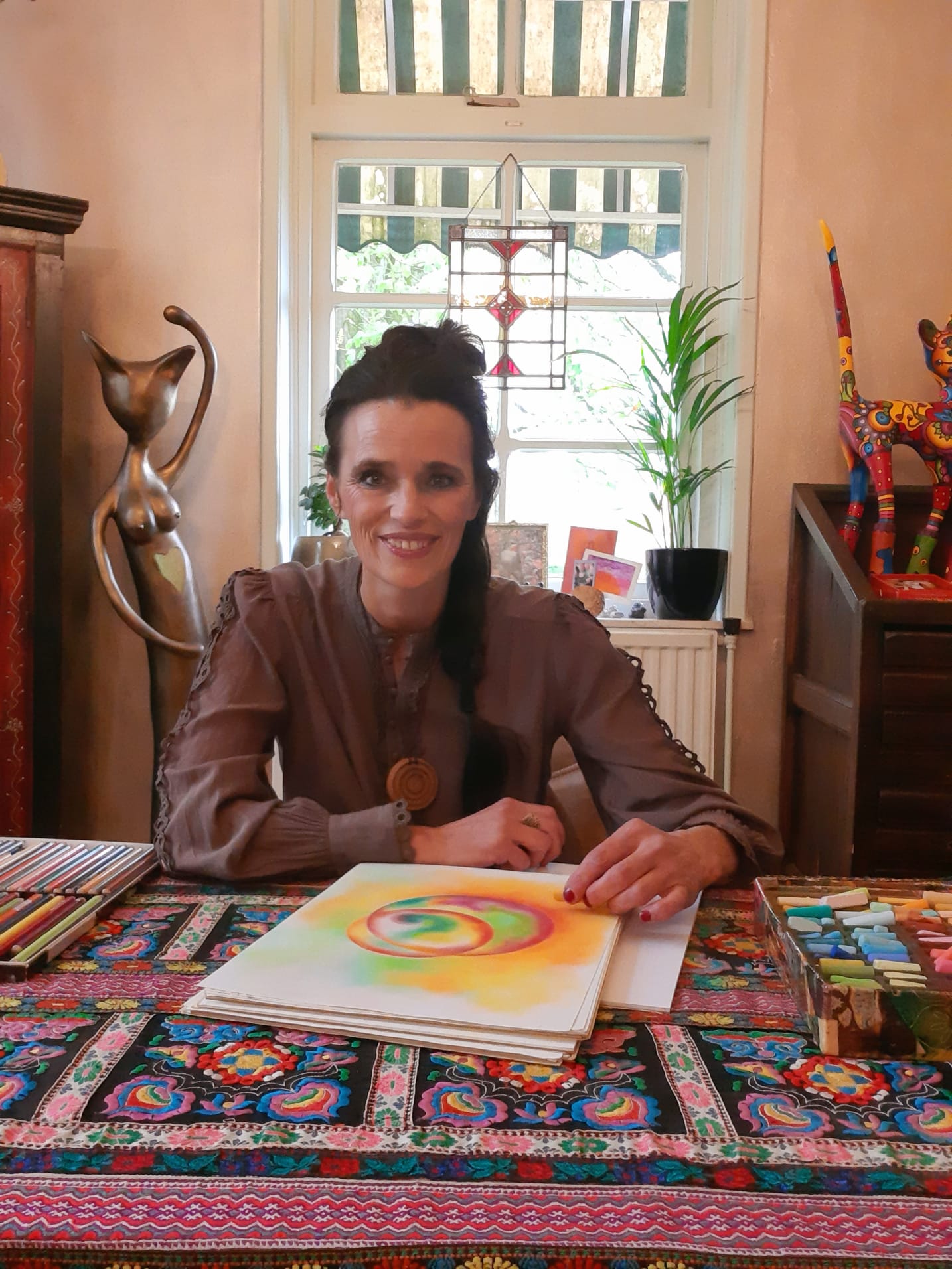 Sandra met tekening